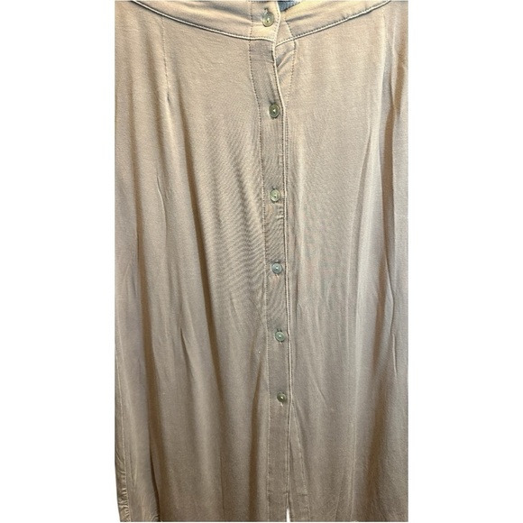 POL Women's Button Down Tan Midi Skirt Size Small Oversized New With Tags - Picture 3 of 6